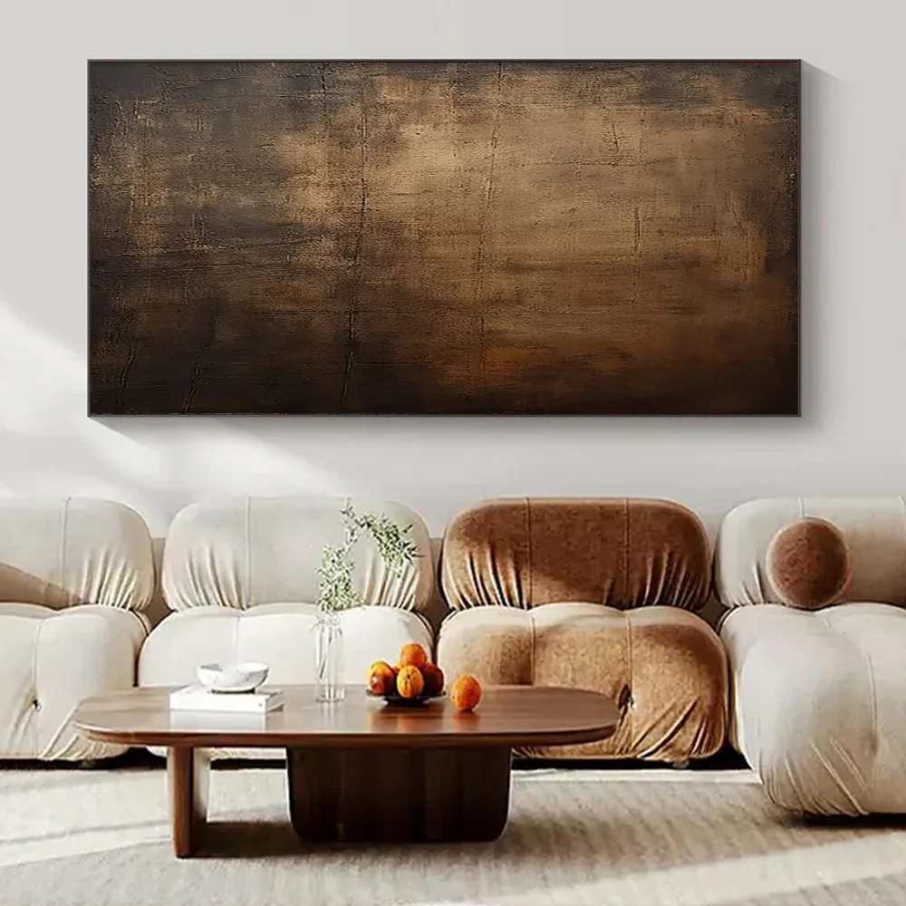 Brown_Rustic_Abstract_Industrial_Textured_Canvas_Artwork_YGY0A wall art